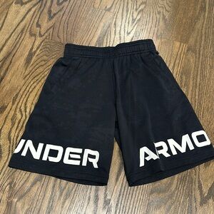 Under Armour boys black youth shorts.  Size small.
